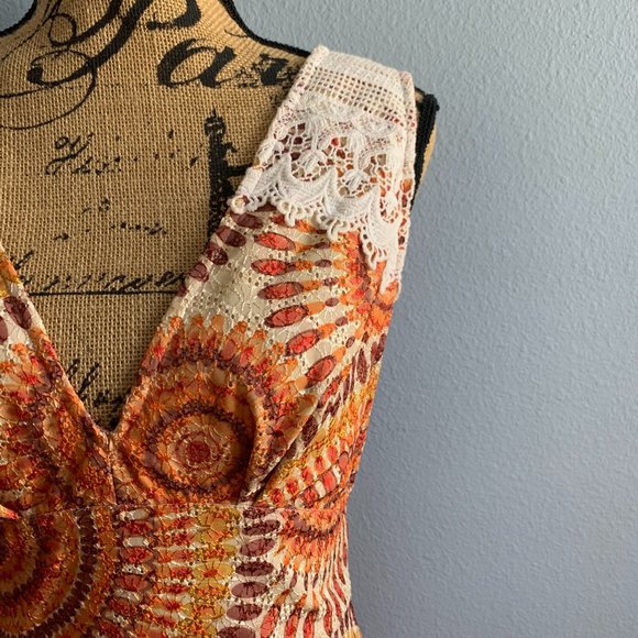 Rare Handmade Vintage Crochet Lace Boho Dress - Picture 1 of 8